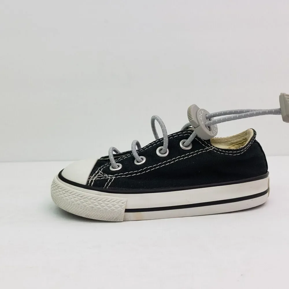 Converse Chuck Taylor All Star Baby Toddler Size 6 Black White Low Sneaker Shoes